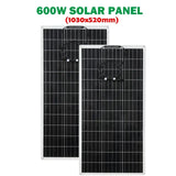 300W Panel 12V to 110V/220V 3000W Pure Sine Wave Inverter Solar System Kit Battery Charger Complete Power Generation