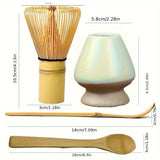 4pcs Matcha Egg Beater Set - Matcha Egg Beater (Chasen), Traditional Spoon