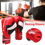 Bo Men Women Kids PU Leather for MMA Kickbo Karate Muay Thai Martial Arts Punching Gloves Training Equipment