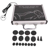 16/18/20 PCS Heated Basalt Rocks Fast Heating Round Massage Stones with Bamboo Box Electric Spa Hot Stones Body Massage Tools