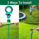 18in Anchors Kit,Helix Earth Ground Anchor,Heavy Duty Shed Anchor Hook for Camping Tent,Canopies,Swing Sets,4Pcs