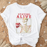 Fashion Round Neck Loose Letter Digital Printing Short Sleeve