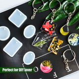 Jewelry, 20 Pcs Silicone Resin Earring Casting Molds With Keychain Rings For DIY Jewelry Making