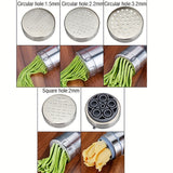 1pc Noodle Making Machine, Pasta Maker With 5 Noodle Mould, Noodle Press, Hand-cranked Noodle Machine, Perfect For Spaghetti