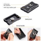 Ballhead Tripod Mount 28mm Large Ball Head Adapter QR Plate 1/4 Inch Aluminium Alloy 10kg Payload