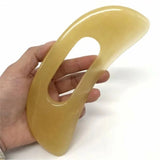 Crescent curved Gua Sha board, beeswax acupuncture point, dredge meridian, long handle massage, rolling stick, shoulderk