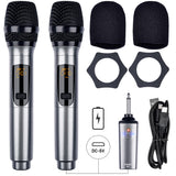 Professional Handheld Mic Wireless K380S UHF Handheld Wireless Microphone Mic 2 Mic &amp; 1 Receiver For Family KTV Show Meeting