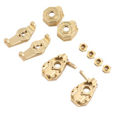 Brass Portal Drive Axle Housing Steering Knuckle Caster Block Set For 1/10 RC Crawler Traxxas TRX4 TRX6 Upgrade Parts