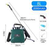 5L/8L Electric Watering Can Shoulder Sprayer - Automatic Garden Plant Mister Sprinkler. Type-C Charging. Household Irrigation Tool