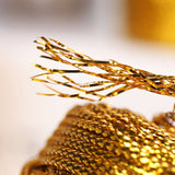 2PCS 1.5Mm And Sier Tag 16 Strands Flat Hollow Gold Wire Non-Stretch Gift Packaging Line