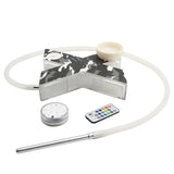 CRUSHER Acrylic Hookah Complete Kit with 4-color LED Lights Chicha Bowl Water Pipe X Letter Кальян Shishsa Smoking Set