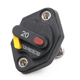 12-32V Circuit Breaker Trolling Motor Car Marine Boat Stereo Audio Inline Inverter Waterproof with Manual Reset Switch Fuse 20A