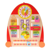 Kids Wooden Calendar Board Game Weather Season Time Teaching Clock Toys For Children Early Learning Educational Toy