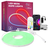 LED Strip Light 12V RGB Rope With Music Sync Timer IP65 Waterproof DIY Neon Lights For Bedroom Indoors Outdoors