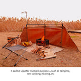 Stainless Steel Folding Tent Outdoor Camping Wood Stove with Glass Window