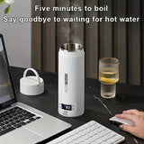 1pc 500ml Electric Kettle Small Stainless Steel Portable Electric Kettle For Boiling Water Travel Tea Kettle Automatic