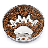 1 Piece Dog Bowl With Anti-Skid Rubber Base Silver Feeding Bowl Pets Feeder Bowl Water Bowl For Small Medium Pet