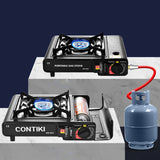 Camping BBQ Stove Cooking Tools Portable Cassette Furnace Barbecue Accessories Cartridge Cooker Outdoor Gas Burner
