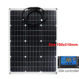 300W 18V Flexible Solar Panel Kit - With Controller Power Bank for Outdoor, Phone, iPad, Camping, RV, Car, Boat