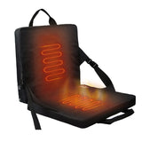 Foldable 3 Speed Temperature Camping Portable Chair Heated Cushion with Pocket for Outdoor Travel Fishing