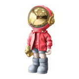 1pc Astronaut Ornament, Resin Statue Art Craft, For Bookshelf Home Living Room Office Cafe Decor, Room Tabletop Display Entryway Decor, Winter Christmas New Year Decor