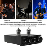 TUBE-03 Mini HiFi Audio Preamplifier 6K4 Vacuum Tube Amplifier Buffer Treble Bass Adjustment RCA Preamp Black Sier EU/UK Plug