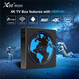 X98 Mini Android 11.0 TV 4GB RAM 64GB ROM Amlogic S905W2 Support 4K 2.4G/5G WiFi 1000M Youtube Google Player Set Top Box