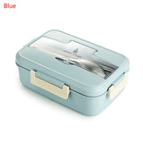 1000ML Portable Plastic Bento Box Leakproof Lunch Box Microwave Lunch Box Wheat Straw Dinner Ware Food Storage Container