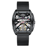 GUANQIN Leather Strap Watch Mens Automatic Tourbillon Waterproof Watch Luxury Brand Mechanical Accessories Men Relogio Masculino