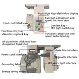 550W Household Sewing hine Energy-Saving Modification Silent Integrated Foot Pedal Electric 220V Speed Regulating Motor