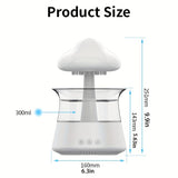 1pc Rain Cloud Aromatherapy Essential Oil Diffuser with Night Light and Micro Humidifier - Relaxing Sleep Aid and Mood Enhancer