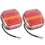 24V 12V Car Taillights License Plate Lamp Tail Brake Lights for Truck UTV ATV Van 4x4 28 LED Illumination Turn Signal Indicator