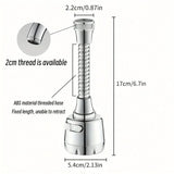 Flexible accessories for faucet leek dispenser, 360 ° kitchen sink aerator expander, 2 flow modes, water-saving and impermeable, 1 unit
