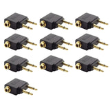 DC 3.5Mm Airplane Aire Air Plane Headphone Mono Audio Converter Travel Jack Plug Splitter Adapter, Durable Fine Workmanship