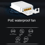 3-Port Outdoor Poe Gigabit Extender 1 In 3 Out Poe Repeater With 1000Mbps Waterproof Power And Data Transmission Easy To Use