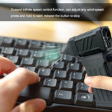 Small Portable Turbo Fan with Adjustable Speed - 110000RPM, 45M/S, Duct, Built-In Battery for Computer Keyboard Cleaner