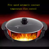 Hot Double Soup Pots Non Stick less Home Kitchen Cookware Twin Divided Shabu Pot Electric Cooker 6L