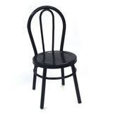 2 Pcs Miniature Black Dining Chair 1:12 Scale Mini Metal Chairs For DIY Dollhouse Kitchen Furniture Decoration Toy