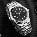 PINTIME Men's Watches Stainless Steel Strap Fashion Quartz Wristwatch Calendar Luminous Waterproof 3br Casuals Reloj Hombre Gift