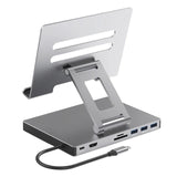 Mobile Bracket HUB Aluminum Alloy Docking Station Laptop Stand HDMI-Compatible Multiple Ports Hub 4K 60HZ 5Gbps Gigabit Ethernet