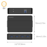 ORICO 7/4 Port 3.0 Desktop HUB High Speed with 12V Power Adapter USB Splitter for Computer