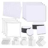 82PCS Sublimation Blanks Products Set, Christmas Craft Sublimation Kit DIY Heat Printing Pattern Craft