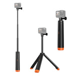 Sports Camera ating Selfie Stick Tripod Stand Max. 61cm/ 24inch Extendable Length 200g Payload for GoPro Hero 12/11/10/9 More
