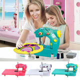 Istudio Household Mini Hand Sewing hine Manual Portable 2-Speed with Extension Table