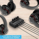 4 Channel Headphone Amplifier Headphone Splitter With 4 3.5MM Headphone Output And 3.5MM Audio Input