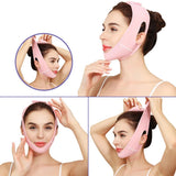 Tighten Lift Belt Compress The Thin Bandage Electric Vibration V Face Reduce Double Chin Posture Corrector Portable
