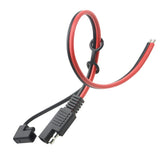 3PCS Heavy Duty Extension Cable with SAE Waterproof Cover Cap 18AWG 30CM
