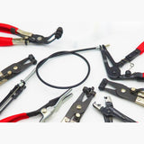 9Pcs Repair Tools Hose Clamp Ring Plier Flexible Wire Cable Bend Type Car Repairing Remover Auto Hand Tool Set