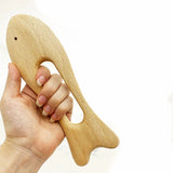Natural wood Gua Sha scraper fat burner back shoulder neck waist leg body massage physiotherapy weight loss tool