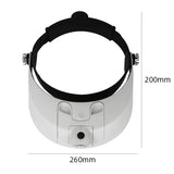 LED Headband Magnifier For Jewelry Watch Electronic Repair Hands Free Magnifying Glasses 1X 1.5X 2X 2.5X 3.5X Lens Loupe
